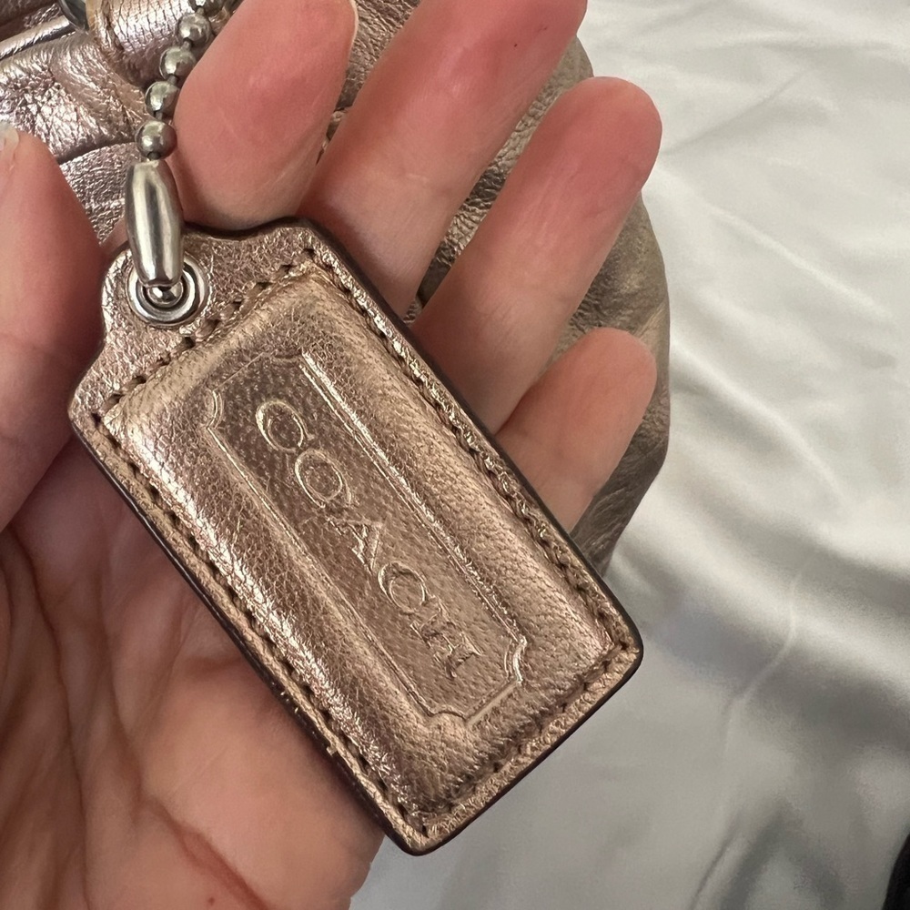 Coach Large Rose Gold Leather Satchel Bag - Picture 12 of 13